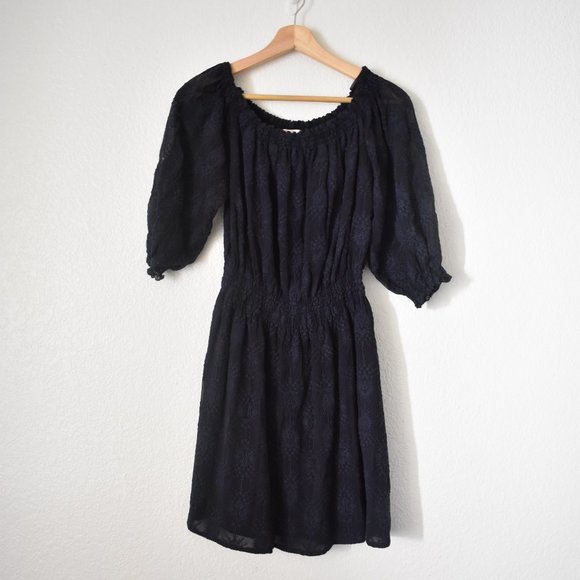 Rebecca Taylor Selina Silk Embroidered Off-the-Shoulder Dress - Picture 4 of 15